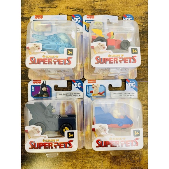 DC Other - New! DC Superpets Ace Krypto Merton Cars - 4 boxes